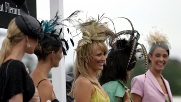 Brittany Oddy in 2004 at Flemington Racecourse.