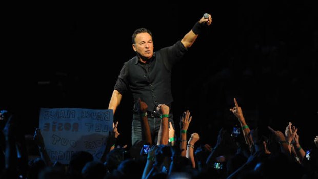 Bruce Springsteen in concert at Rod Laver Arena in Melbourne in March.