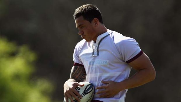 Sonny Bill Williams during an All Blacks training session at The Trusts Stadium in Auckland this weekend.