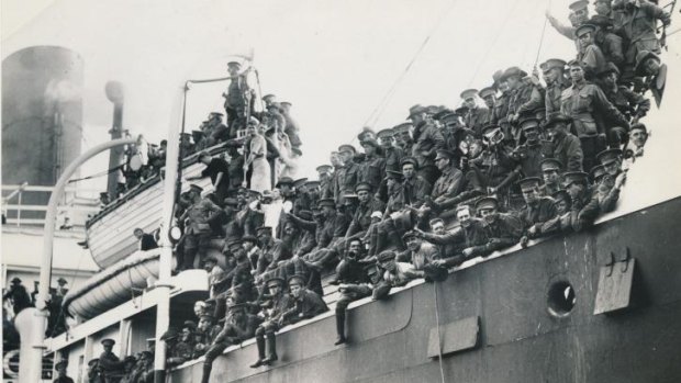 A century of Middle Eastern allure: Australian troops embark for Egypt in 1915.