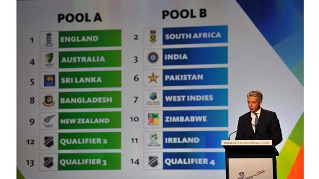 Talent pools: ICC chief executive Dave Richardson launches the 2015 World Cup in Melbourne on Tuesday.