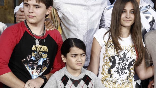 Michael Jackson's children, from left to right, Prince, Blanket and Paris Jackson.