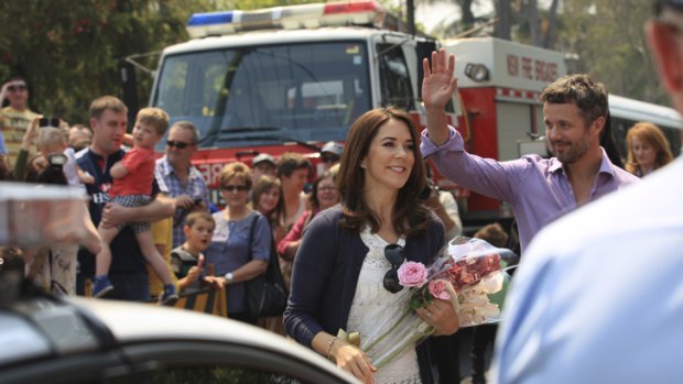 Crown Prince and Princess of Denmark Frederik and Mary visit the Blue Mountains town of Winmalee.