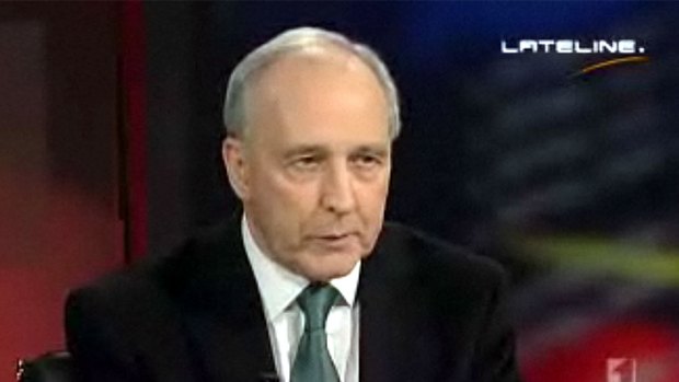 'Wreck the place' ... Paul Keating appears on ABC's Lateline.