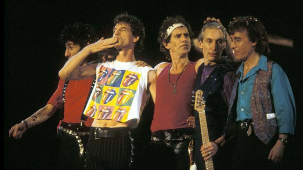 Bass notes: Bill Wyman (far right) with the Rolling Stones, the band he left in 1993.