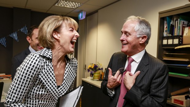 Michaelia Cash with Prime Minister Malcolm Turnbull.