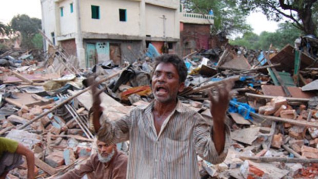 ‘‘This has been my home for 25 years but now I’ve lost everything.’’ ... labourer Basant Paswan.