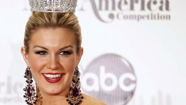 Speaking out against child abuse ... Miss America 2013 Mallory Hagan.