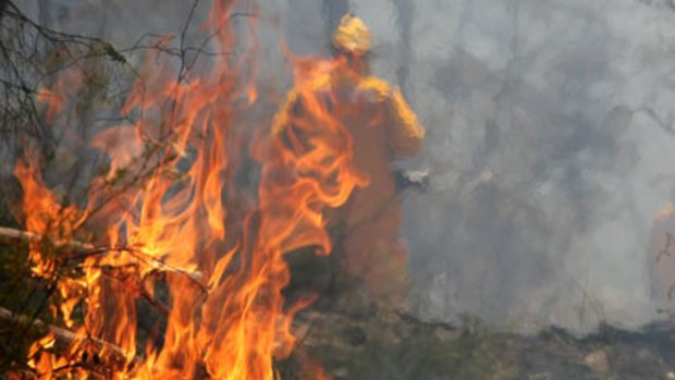 Firefighters tried to control seven bushfires before the weather changed in Victoria.