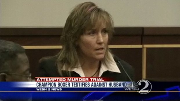 Christy Martin ... testifying in court against her husband.