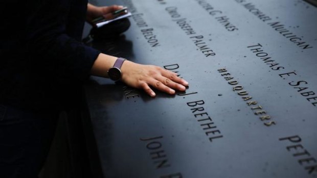 Engraved names at the Ground Zero memorial site.