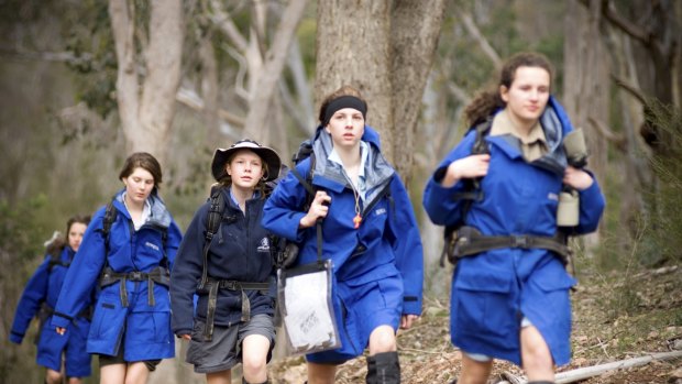 In it together: Students at Lauriston Girls School attend a retreat in the mountains at Howqua.