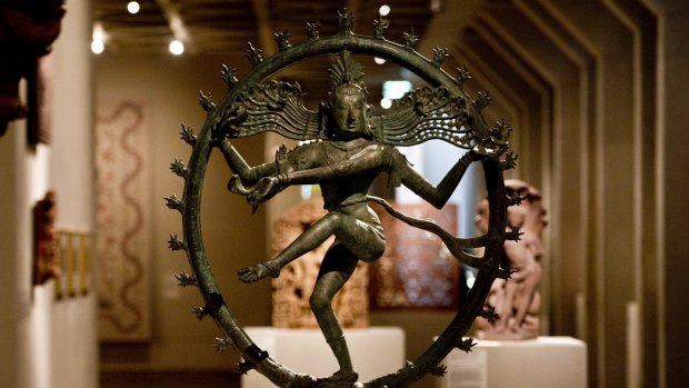 The Shiva statue on display at the National Gallery of Australia last year, before it was returned to India.