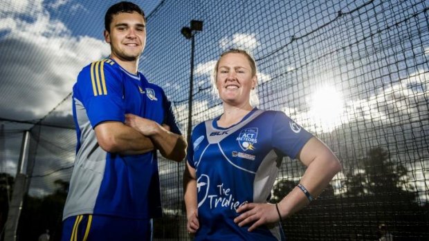 ACT cricketers Lain Beckett and Sally Moylan are keen to attract more indigenous kids to their sport.