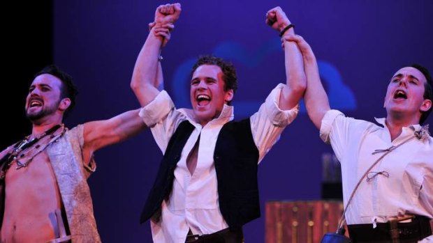 Swashbucklers &#8230; Nic Gibney, Matthew Gent and Michael Burgen in <i>The Pirates of Penzance</i>.