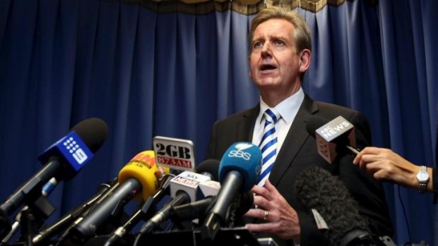 Barry O'Farrell as opposition leader allegedly relied on a developer to help fund the 2011 state election campaign.