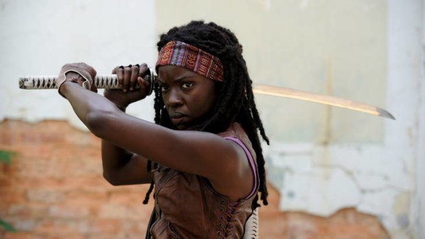 Strong and pure ... Danai Gurira plays Michonne in <i>The Walking Dead</i>.