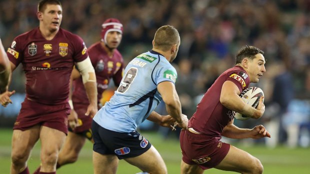In doubt: Billy Slater of the Maroons is in doubt for the decider in Brisbane.