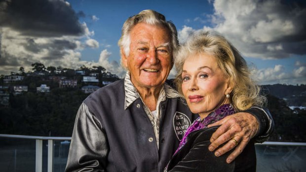 Little time to relax: The in-demand Bob Hawke and his wife, Blanche d'Alpuget, now promoting a new book, at their home in July. Photo: Tim Bauer