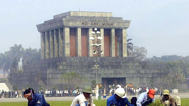 Solemn site ... Ho Chi Minh's mausoleum in Hanoi.