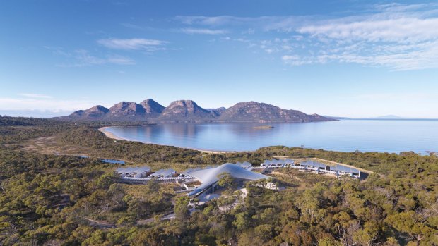 The Freycinet Peninsula on Tasmania's east coast has the state's most-visited national park. Saffire blends easily into this landscape.