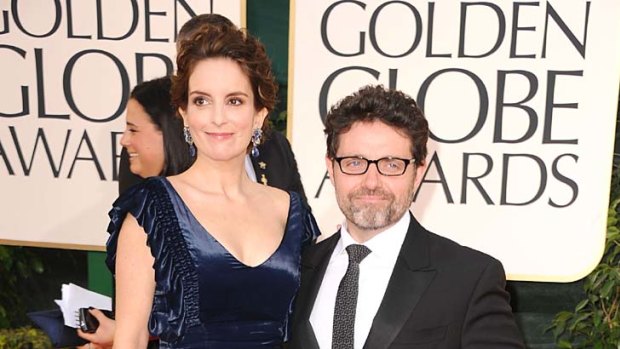 Prioritising family ... Tina Fey and husband Jeff Richmond at the Golden Globe Awards in January this year.