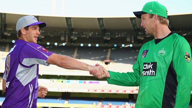 Hobart Hurricanes captain Tim Paine about to usurp Melbourne Stars skipper Cameron White.
