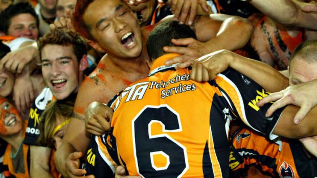 Six appeal: Sales of replica Wests Tigers jerseys with Benji Marshall's No.6 on the back have been consistently among the highest selling in the league.