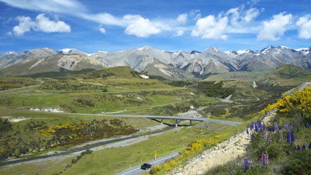 Spectacular: Postcard perfect drive from Christchurch up into the Southern Alps.