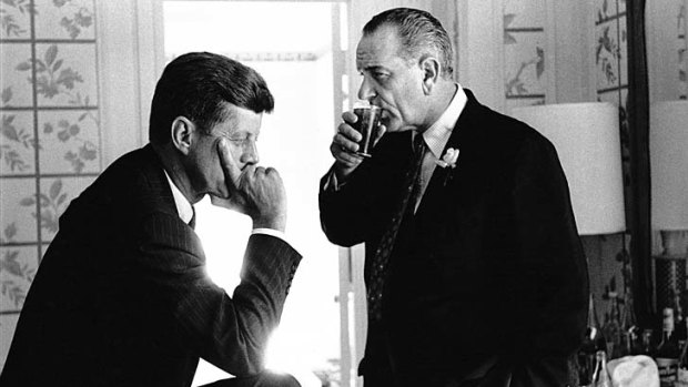 Apposite opposites &#8230; Kennedy (left) and Johnson at the 1960 Democratic convention.