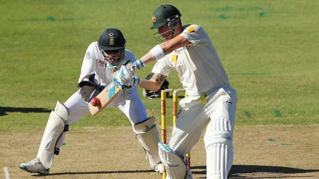 Michael Clarke of Australia bats during the third test match between South Africa and Australia.