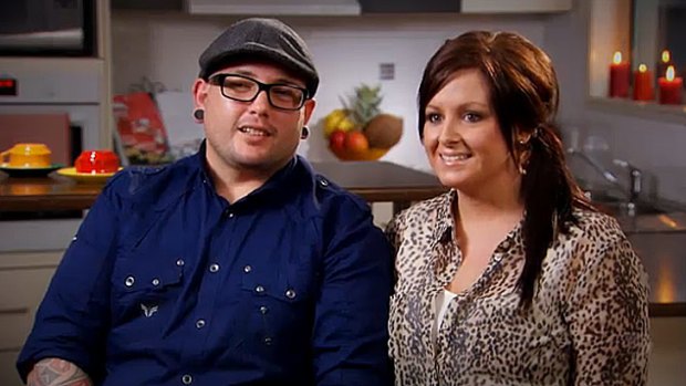 <i>My Kitchen Rules</i>' 'meat man' tradie Dan and his wife Steph.