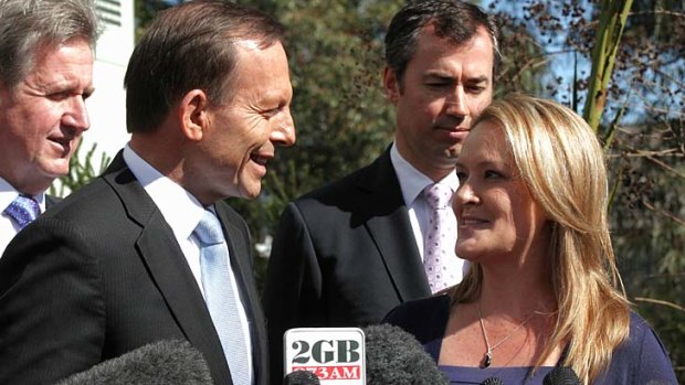 Fiona Scott with Opposition Leader Tony Abbott.