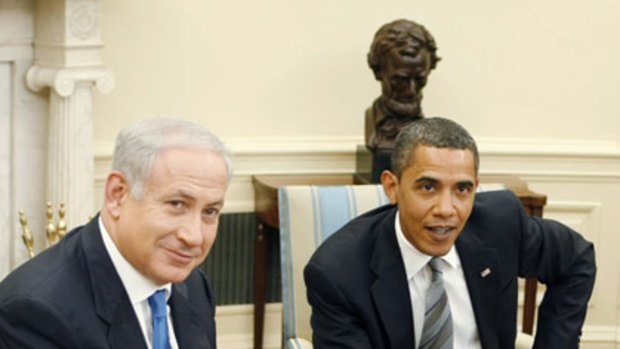 US President Barack Obama meets Israeli Prime Minister Benjamin Netanyahu.