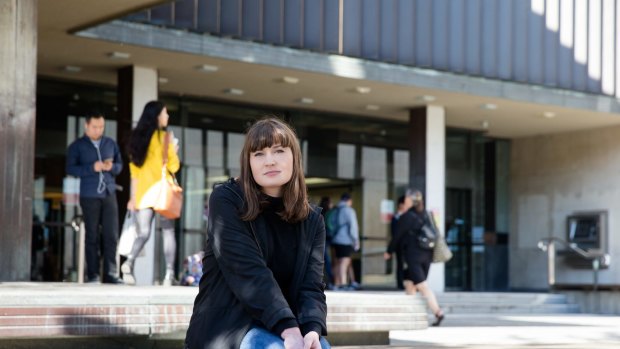 Sydney uni student Blythe Worthy was the subject of sexual assault/harassment while studying in Fisher Library.