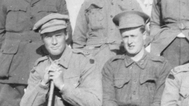 Former Melbourne Grammar schoolmates Geoff McCrae (L) and Alf Jackson had their friendship and their lives torn apart by war.