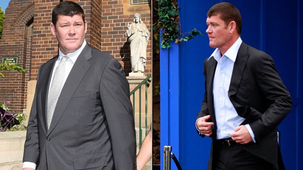 Now you see him ... James Packer pictured in 2010 and in October this year.