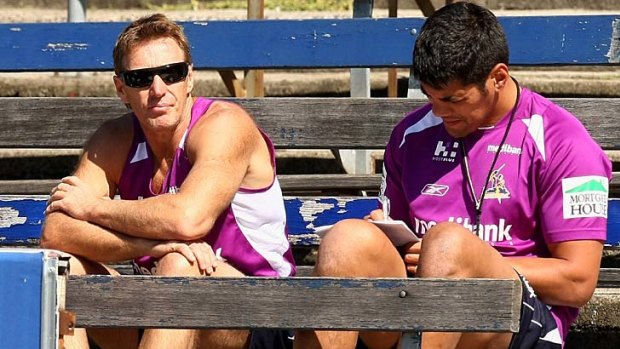 Former colleagues ... Craig Bellamy and Stephen Kearney, pictured together in 2008.