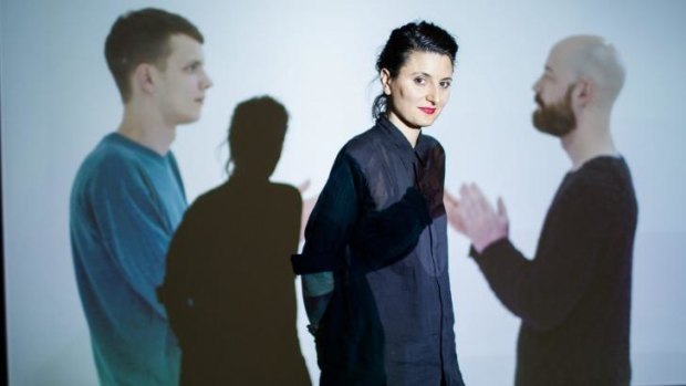 Clapping: Angelica Mesiti with her video artwork The Colour of Saying at Anna Schwartz Gallery.