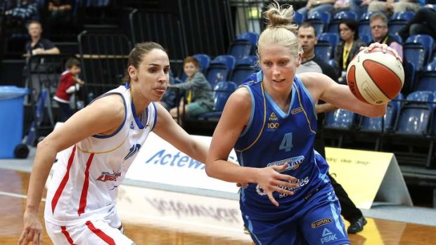Out of contention: Laura Hodges, right, and the Lightning dashed Canberra's hopes of making the finals.