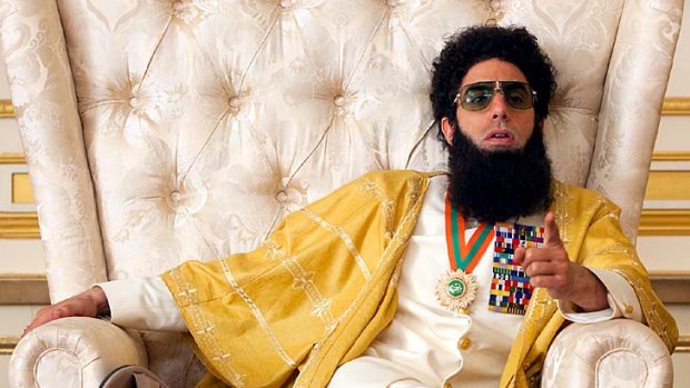 Ruthlessly funny ... Sacha Baron Cohen as Admiral General Aladeen.