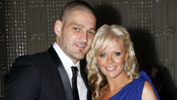 Brendan Fevola and wife Alex before things turned hazy at the Brownlow.