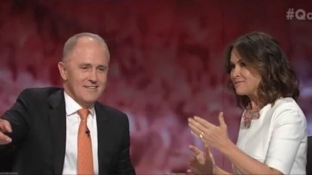 Malcolm Turnbull  and Lisa Wilkinson talks on Q&A.
