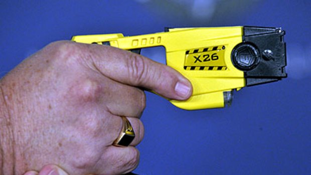The controversial stun gun, which is about to be issued to general duties police officers in Bendigo and Morwell as part of a 12-month trial starting on Sunday.