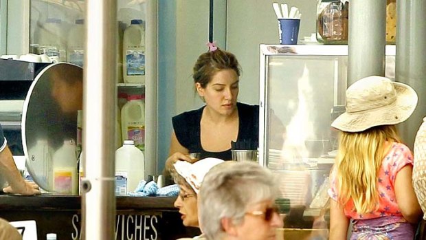 Daily grind: Eddie Obeid's great-niece May Schibaia at work at Arc Cafe, Circular Quay.