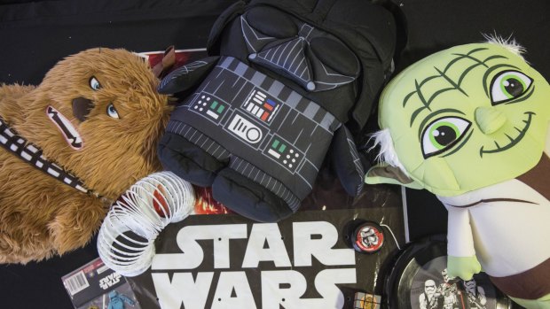 The Stars Wars bag is tipped to be the most popular at the show this year and it is also one of the most expensive on offer at $30. You'll get your pick of a Darth Vader, Chewbacca or Yoda backpack (unfortunately not Rey) as well as a yo-yo, a flying disc, sticks, plastic slinky, and a "puzzle cube".