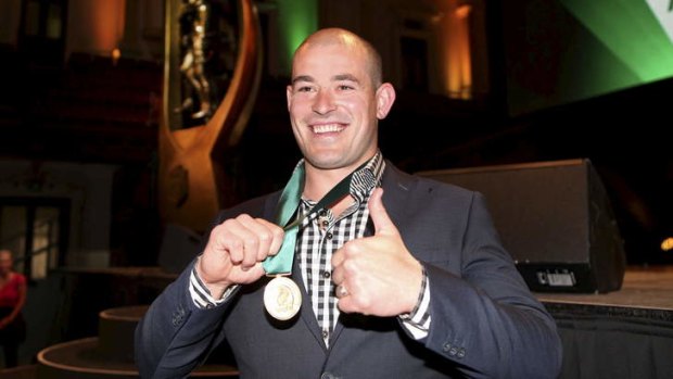Terry Campese with the Ken Stephen Medal.