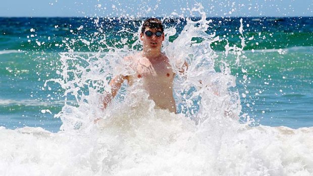 Swimming success: Lochie Hinds is aiming to beat his record in the nine-kilometre race.