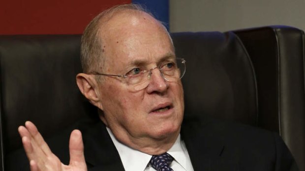Tough questions: Supreme Court Justice Anthony Kennedy.
