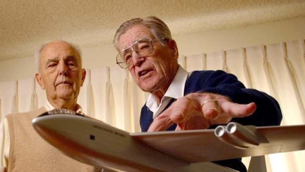 Jet age &#8230; Holden Withington, right, also helped create the Boeing 707.
